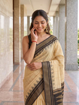 MIMOSA Tussar Banarasi Saree — pose 10 styling detail