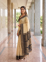 MIMOSA Tussar Banarasi Saree — pose 5 styling detail