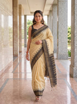 MIMOSA Tussar Banarasi Saree — pose 6 styling detail