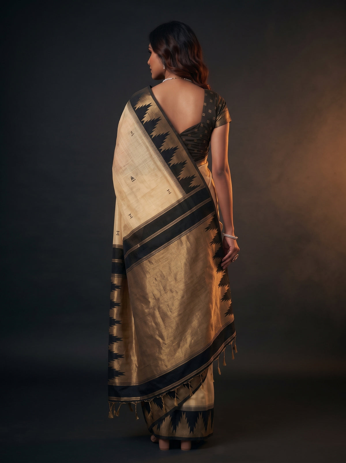 MIMOSA Tussar Banarasi Cotton Saree — Saree shot pallu and body