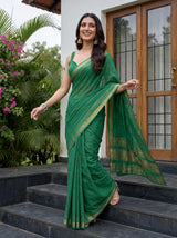 MIMOSA Rama Mysore Silk Crepe Saree — pose 9 styling detail