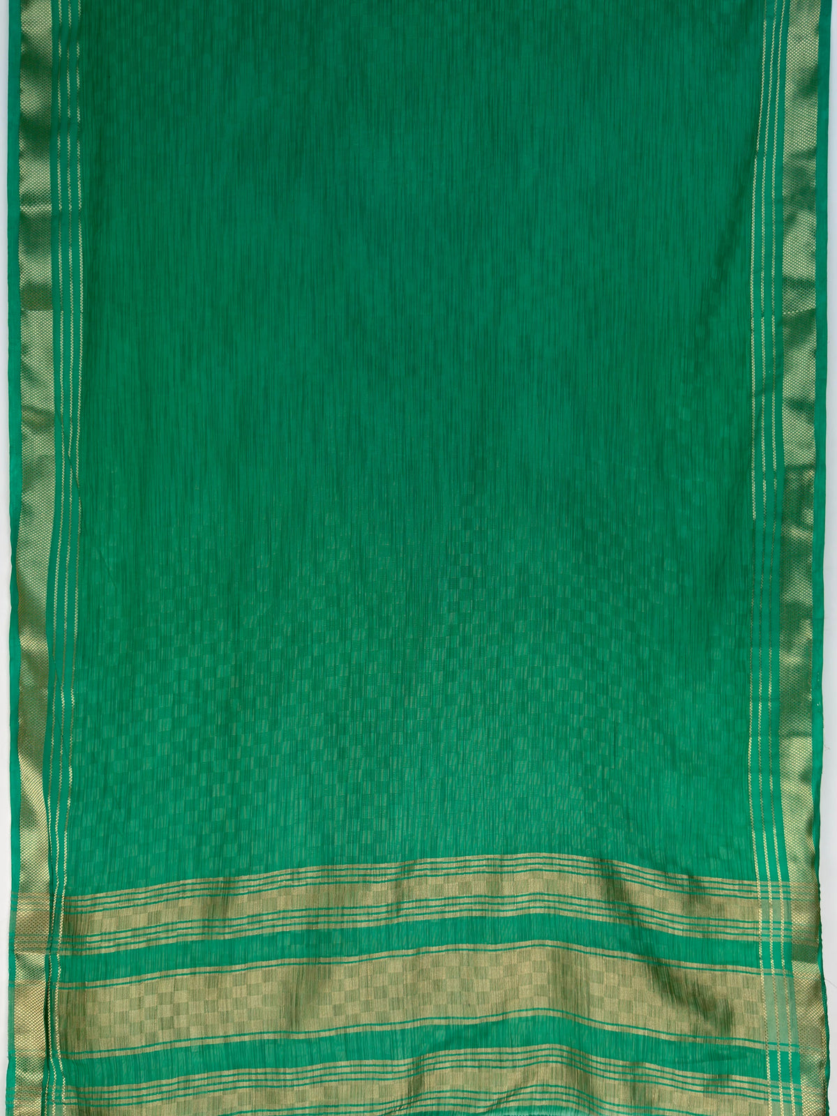 MIMOSA Rama Mysore Silk Crepe Saree — pallu and zari work detail