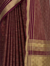 MIMOSA Wine Mysore Silk Crepe Saree — fleets shot full lifestyle