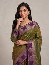 MIMOSA Jamun Banarasi Saree — pose 10 styling detail