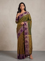 MIMOSA Jamun Banarasi Saree — pose 5 styling detail