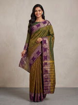 MIMOSA Jamun Banarasi Saree — pose 6 styling detail