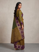 MIMOSA Jamun Banarasi Saree — pose 7 styling detail