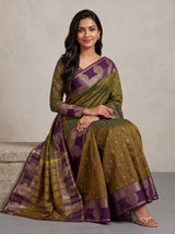 MIMOSA Jamun Banarasi Saree — pose 8 styling detail