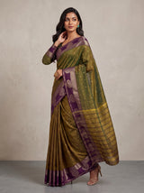 MIMOSA Jamun Banarasi Saree — pose 9 styling detail