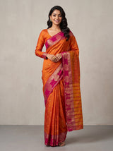 MIMOSA Rani Banarasi Saree — front view on mannequin