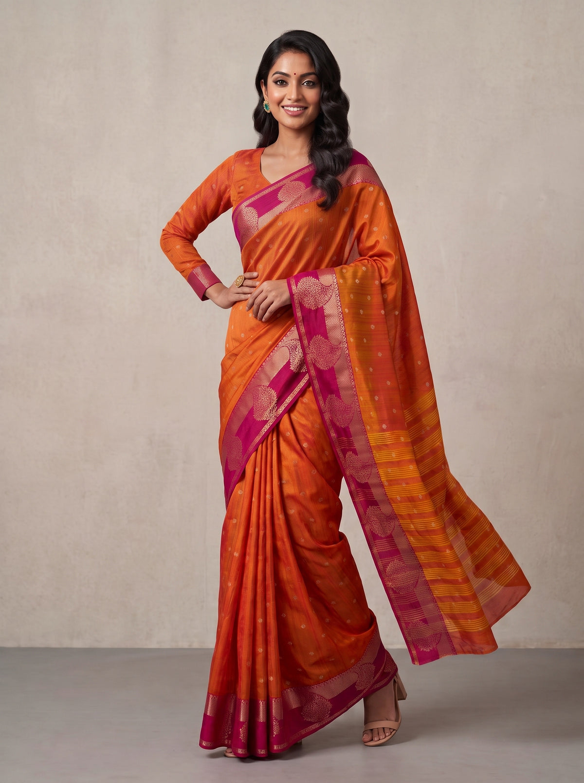 MIMOSA Rani Banarasi Saree — pose 9 styling detail