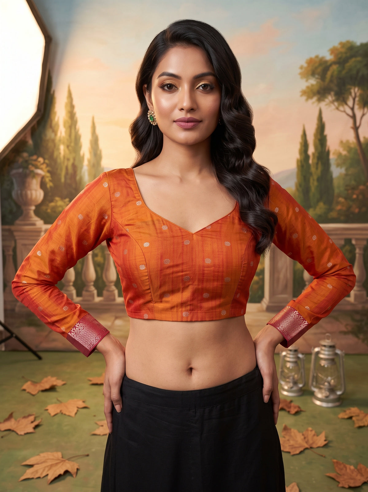 MIMOSA Rani Banarasi Saree — blouse close-up