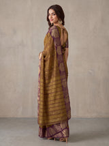 MIMOSA Jamun Banarasi Raw Silk Saree — pose 7 styling detail