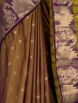 MIMOSA Jamun Banarasi Raw Silk Saree — fleets shot full lifestyle