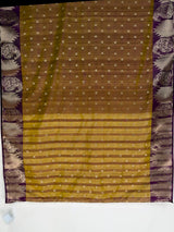 MIMOSA Jamun Banarasi Raw Silk Saree — pallu and zari work detail