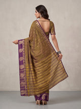MIMOSA Banarasi Saree — pose 2 styling detail