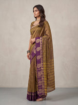 MIMOSA Banarasi Saree — pose 3 styling detail