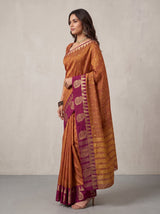 MIMOSA Banarasi Saree — pose 3 styling detail