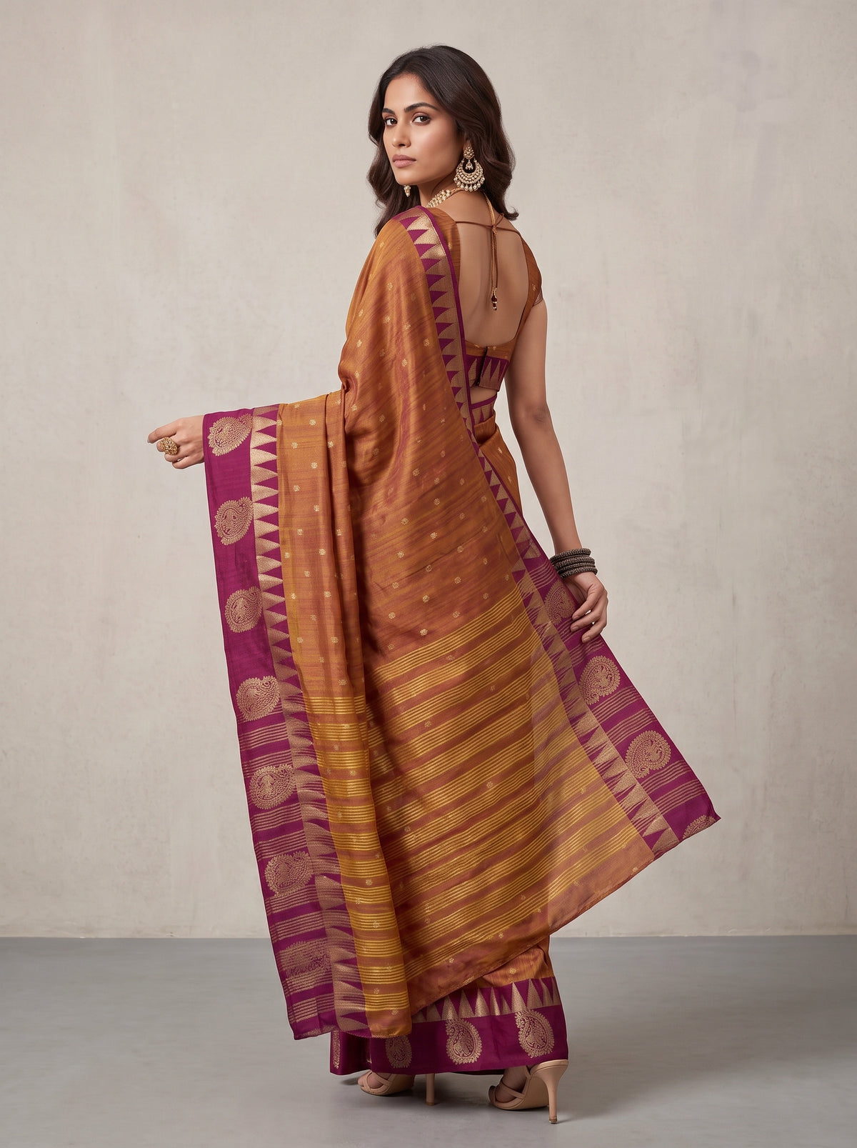 MIMOSA Banarasi Saree — pose 7 styling detail