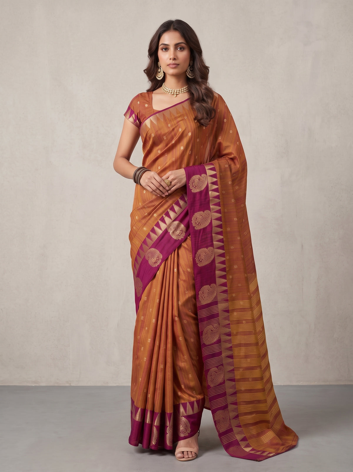 MIMOSA Banarasi Saree — pose 9 styling detail