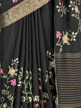 MIMOSA Black Jaipur Saree — fleets shot full lifestyle