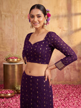 MIMOSA Jamun Jaipur Saree — blouse close-up