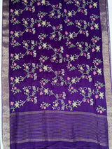 MIMOSA Jamun Jaipur Saree — pallu and zari work detail