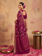 MIMOSA Magenta Jaipur Saree — pose 7 styling detail