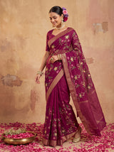 MIMOSA Magenta Jaipur Saree — pose 9 styling detail