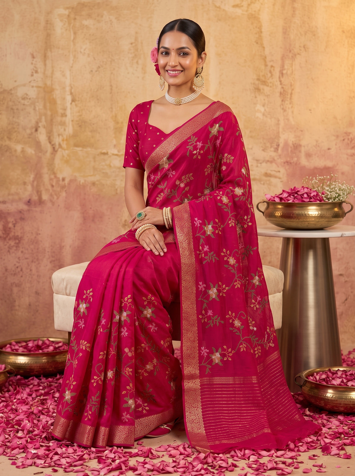 MIMOSA Rani Jaipur Saree — pose 8 styling detail