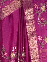 MIMOSA Wine Jaipur Saree — fleets shot full lifestyle