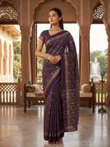 MIMOSA Jamun Bhagalpuri Tussar silk Saree — pose 5 styling detail