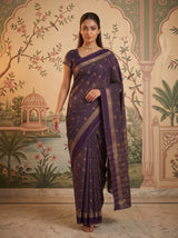 MIMOSA Jamun Bhagalpuri Tussar silk Saree — pose 6 styling detail