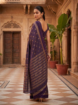 MIMOSA Jamun Bhagalpuri Tussar silk Saree — pose 7 styling detail