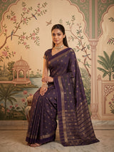 MIMOSA Jamun Bhagalpuri Tussar silk Saree — pose 8 styling detail