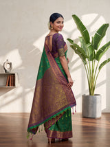 MIMOSA Rama Kanjivaram Art Silk Saree — pose 5 styling detail