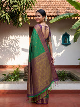 MIMOSA Rama Kanjivaram Art Silk Saree — pose 7 styling detail