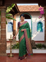 MIMOSA Rama Kanjivaram Art Silk Saree — pose 9 styling detail