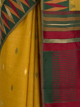 MIMOSA Mustard Banarasi Cotton Saree — fleets shot full lifestyle