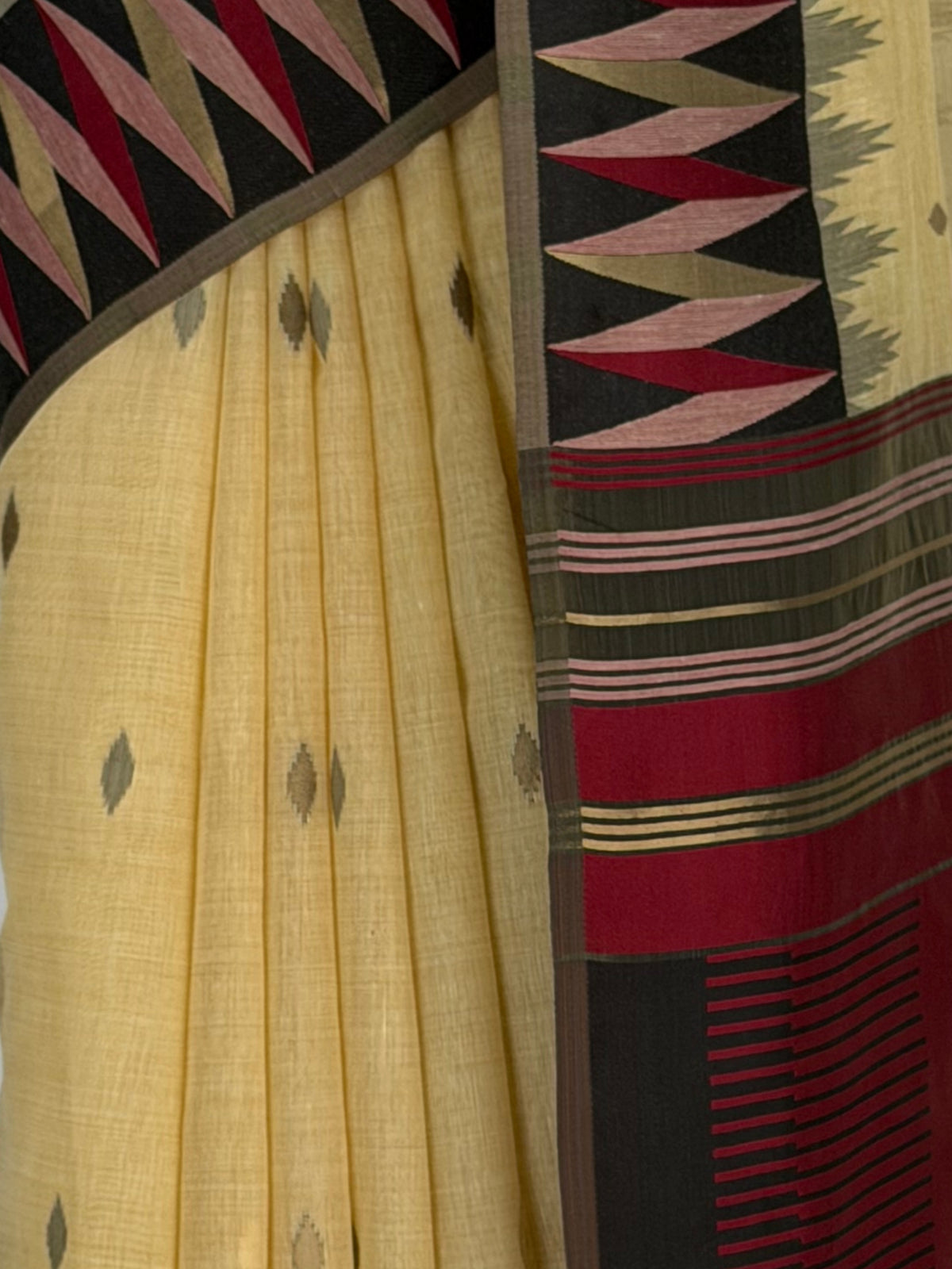 MIMOSA Tussar Banarasi Cotton Saree — fleets shot full lifestyle