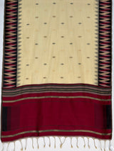 MIMOSA Tussar Banarasi Cotton Saree — pallu and zari work detail