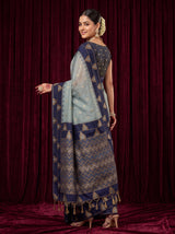 MIMOSA Grey Banarasi Saree — pose 7 styling detail