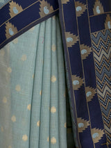MIMOSA Grey Banarasi Saree — fleets shot full lifestyle