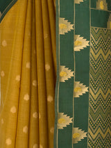 MIMOSA Mustard Banarasi Saree — fleets shot full lifestyle