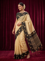 MIMOSA Tussar Banarasi Saree — pose 9 styling detail