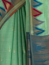 MIMOSA Rama Banarasi Saree — fleets shot full lifestyle