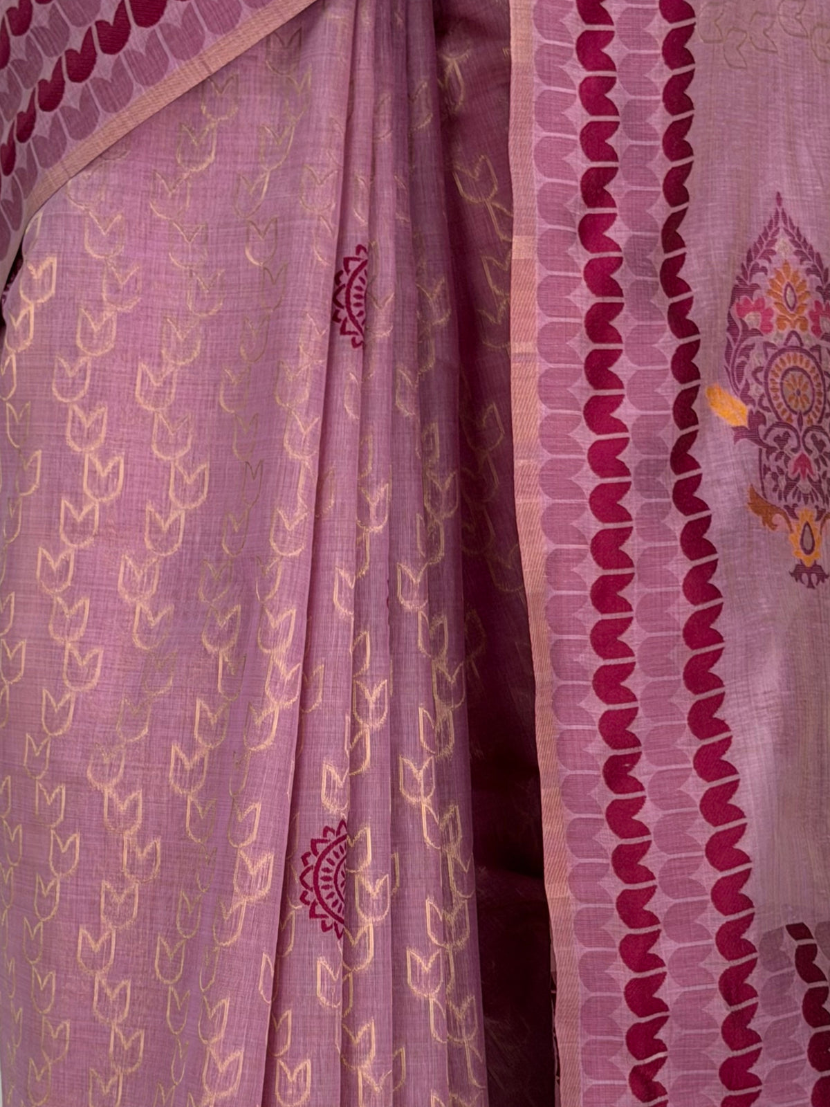 MIMOSA Pink Banarasi Cotton Saree — fleets shot full lifestyle