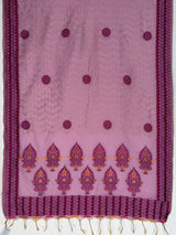 MIMOSA Pink Banarasi Cotton Saree — pallu and zari work detail