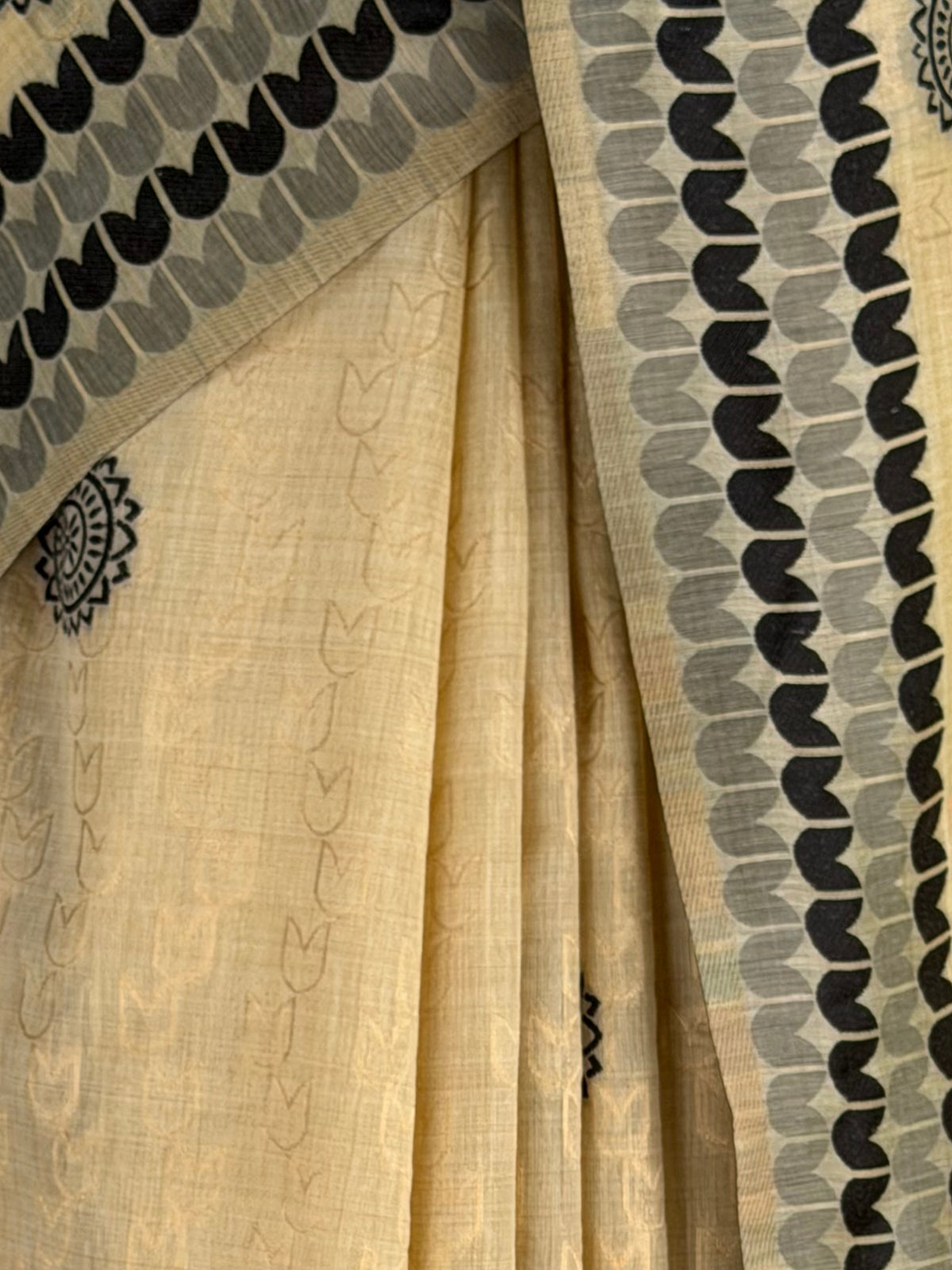MIMOSA Tussar Banarasi Cotton Saree — fleets shot full lifestyle