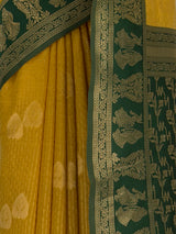 MIMOSA Mustard Banarasi Saree — fleets shot full lifestyle